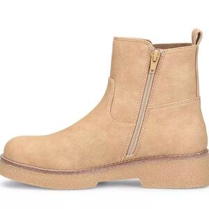 boc Women's Light Tan Suede Side-Zip Ankle Booties NIB